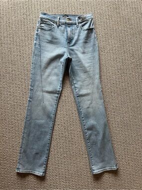 Womens Express high waisted light wash seamed 90s slim jeans. Sz 8 regular
